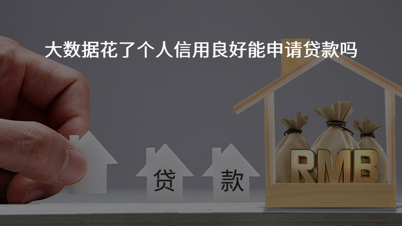 大数据花了个人信用良好能申请贷款吗？