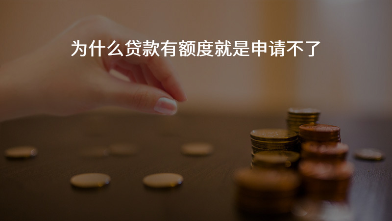 为什么贷款有额度就是申请不了？