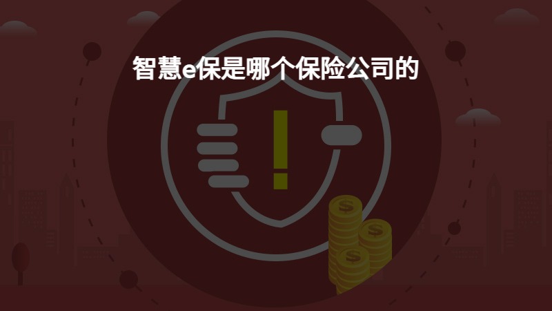 智慧e保是哪个保险公司的？