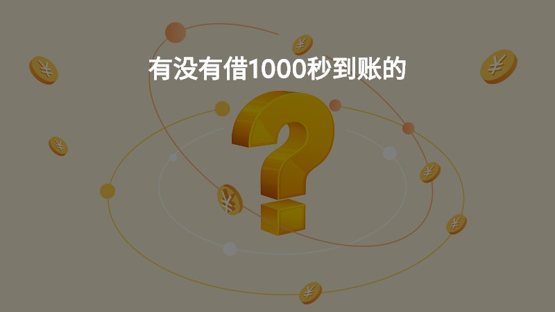 有没有借1000秒到账的？