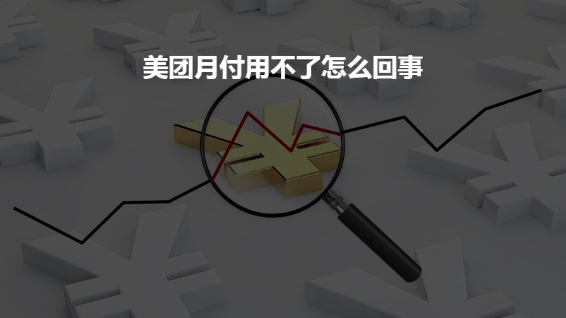 美团月付用不了怎么回事？