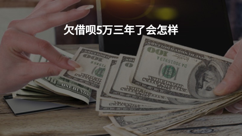 欠借呗5万三年了会怎样？