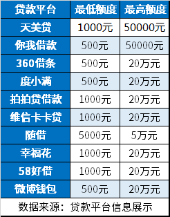 1000元的小额贷款平台