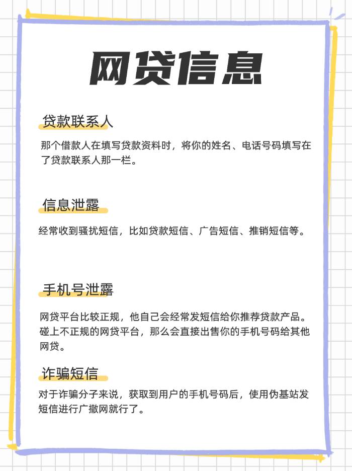 自己没有网贷为什么老是收到信息