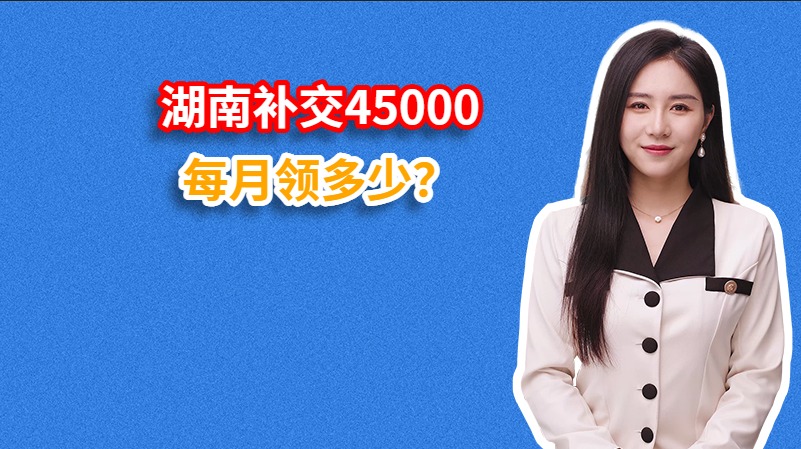 湖南补交45000每月领多少？