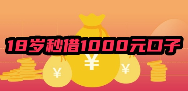 18岁秒借1000元的口子