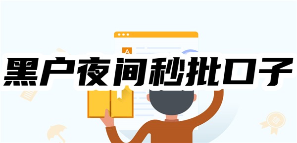 黑户夜间不审核秒下款的口子