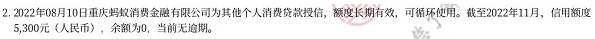 花呗上征信是什么样子