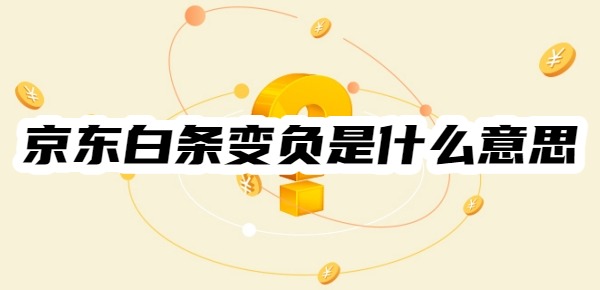 京东白条变负是什么意思