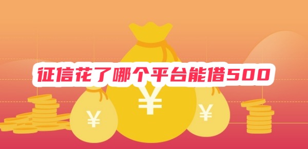 征信花了哪个平台能借500