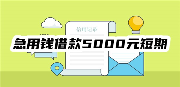 急用钱借款5000元短期