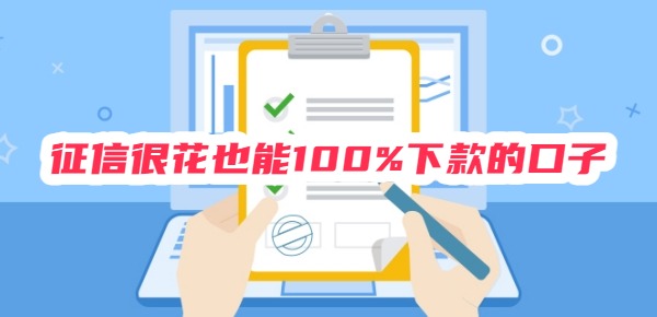 征信很花也能100%下款的口子
