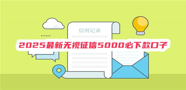 2025最新无视征信5000必下款口子