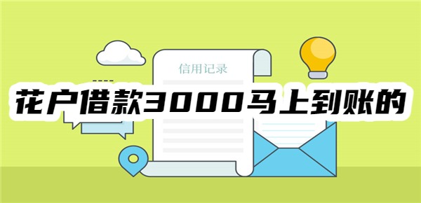 花户借款3000马上到账的