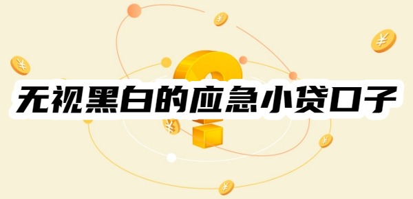 无视黑白的应急小贷口子