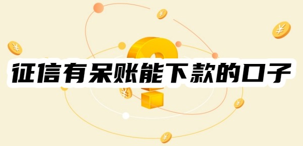 征信有呆账能下款的口子