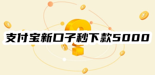 支付宝新口子秒下款5000