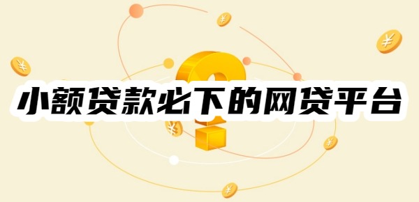 小额贷款必下的网贷平台