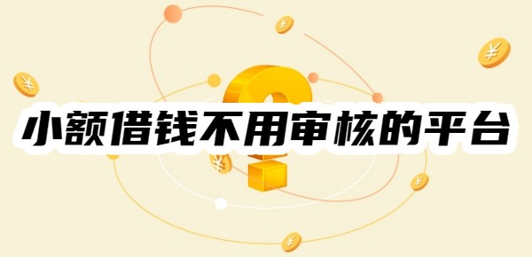 小额借钱不用审核的平台