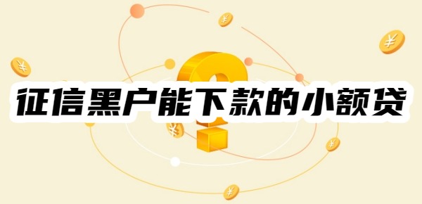 征信黑户能下款的小额贷
