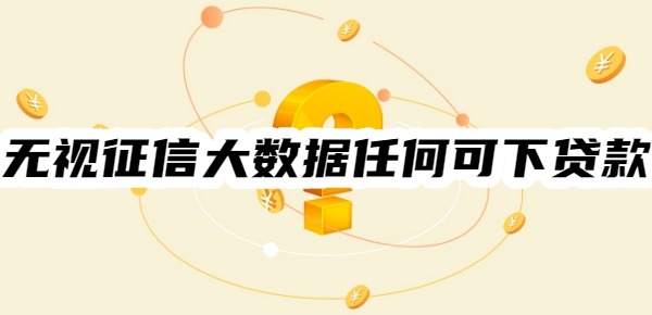 无视征信大数据任何可下贷款