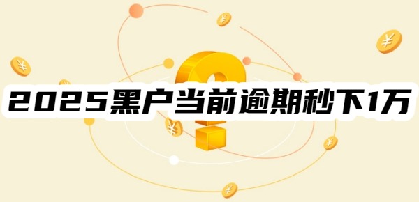 2025黑户当前逾期秒下1万