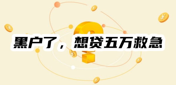 黑户了，想贷五万救急
