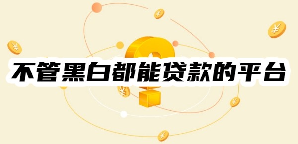 不管黑白都能贷款的平台