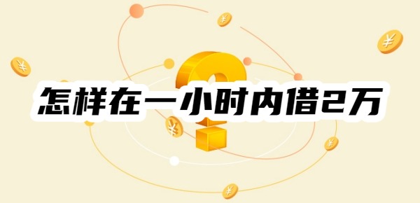 怎样在一小时内借2万