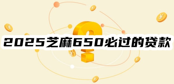2025芝麻650必过的贷款