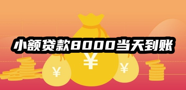 小额贷款8000当天到账的