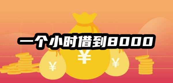 一个小时借到8000