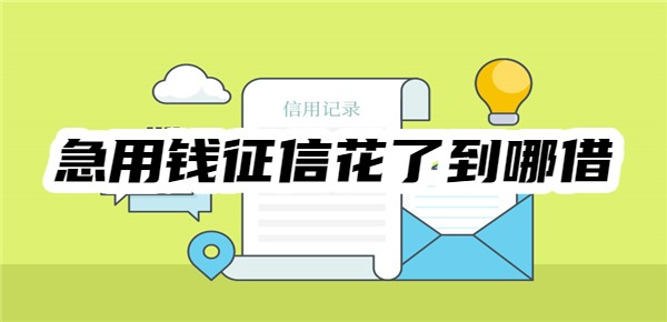 急用钱征信花了到哪借