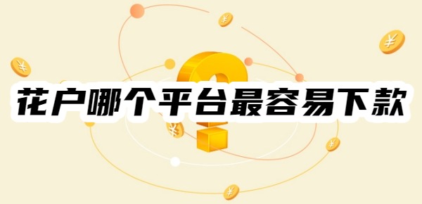 花户哪个平台最容易下款