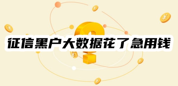 征信黑户大数据花了急用钱 征信黑户大数据花了急用钱