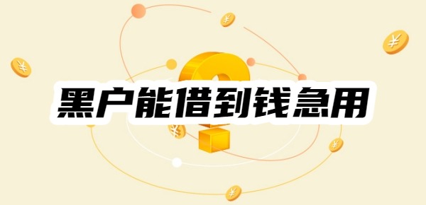 黑户哪个平台能借到钱啊急用